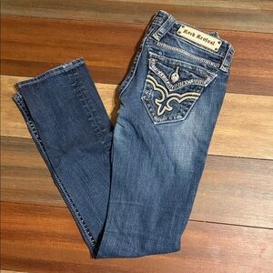 Rock Revival Women's Dark Blue Straight Leg Jeans